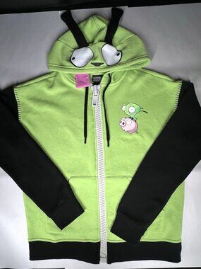 Invader Zim Nickelodeon Medium Full Zip Hoodie Hot Topic Cosplay Gir